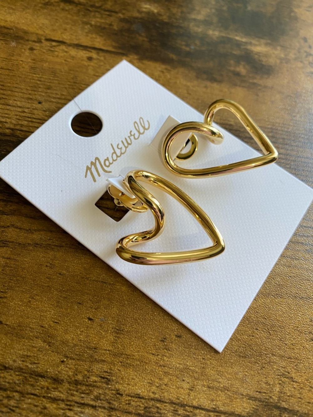 NWT MADEWELL Looped Heart Oversized Hoop Earrings - Picture 4 of 6